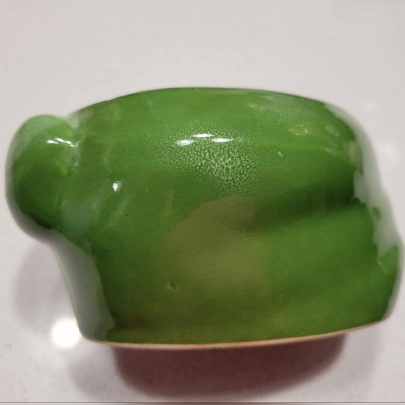 HORTON CERAMICS 505 TEXAS 1950s Vegetable Green ceramic pottery dish VTG - Picture 7 of 12